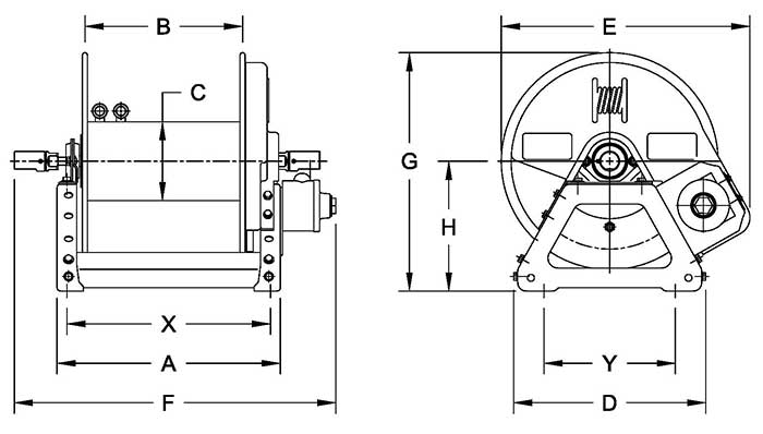 Dimensions for 2400 Series