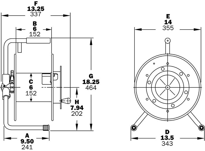 Dimensions for AVF-14 Series