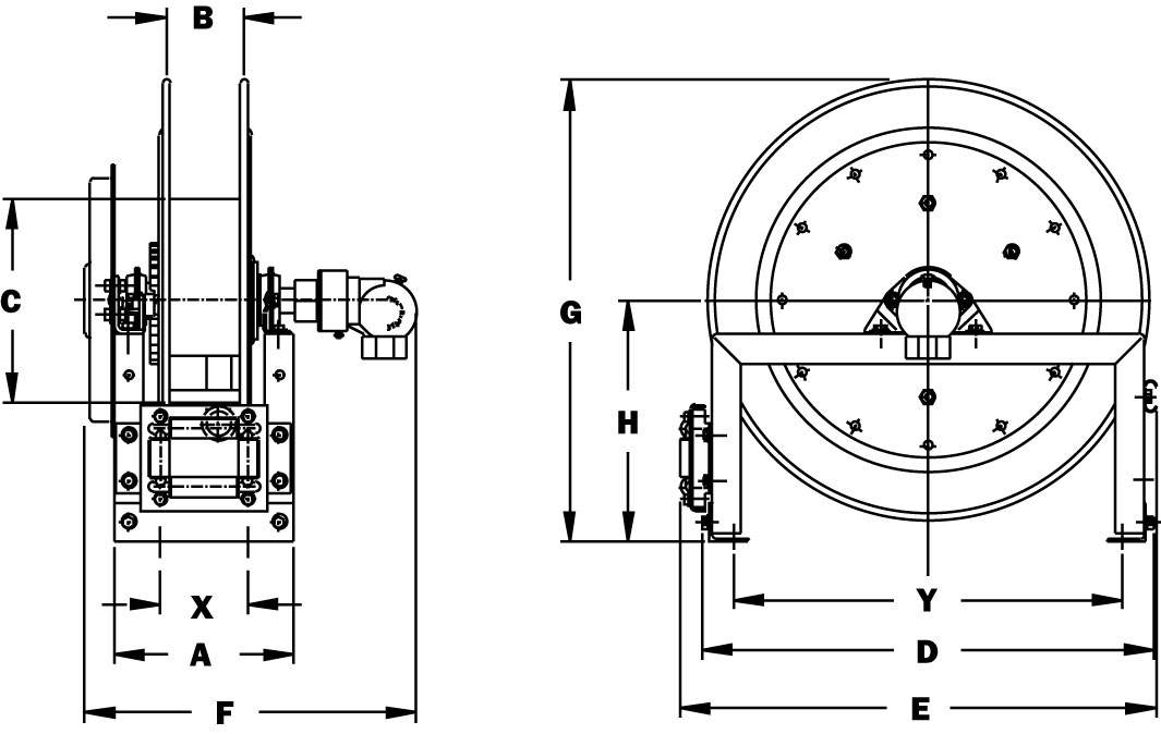 Dimensions for SPB800 Series